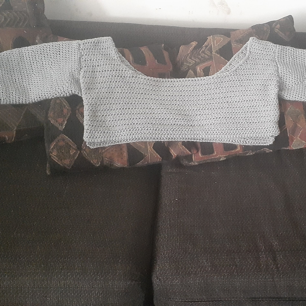 Handmade crochet crop top sweater